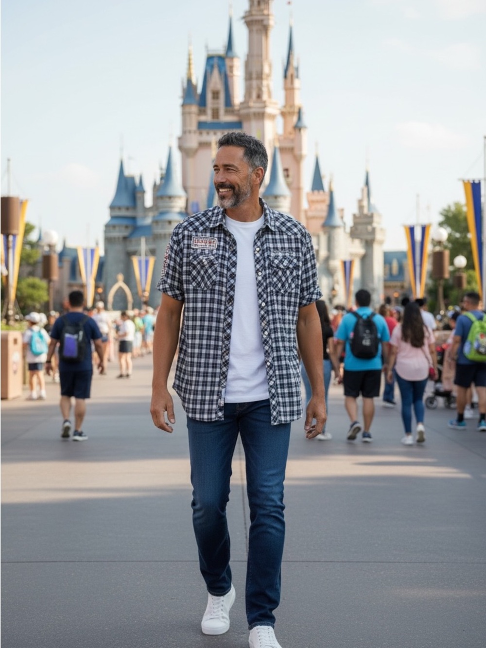 Mickey's cycle works AUTH disney parks shirt|snaps|unisex fit|mechanic/western